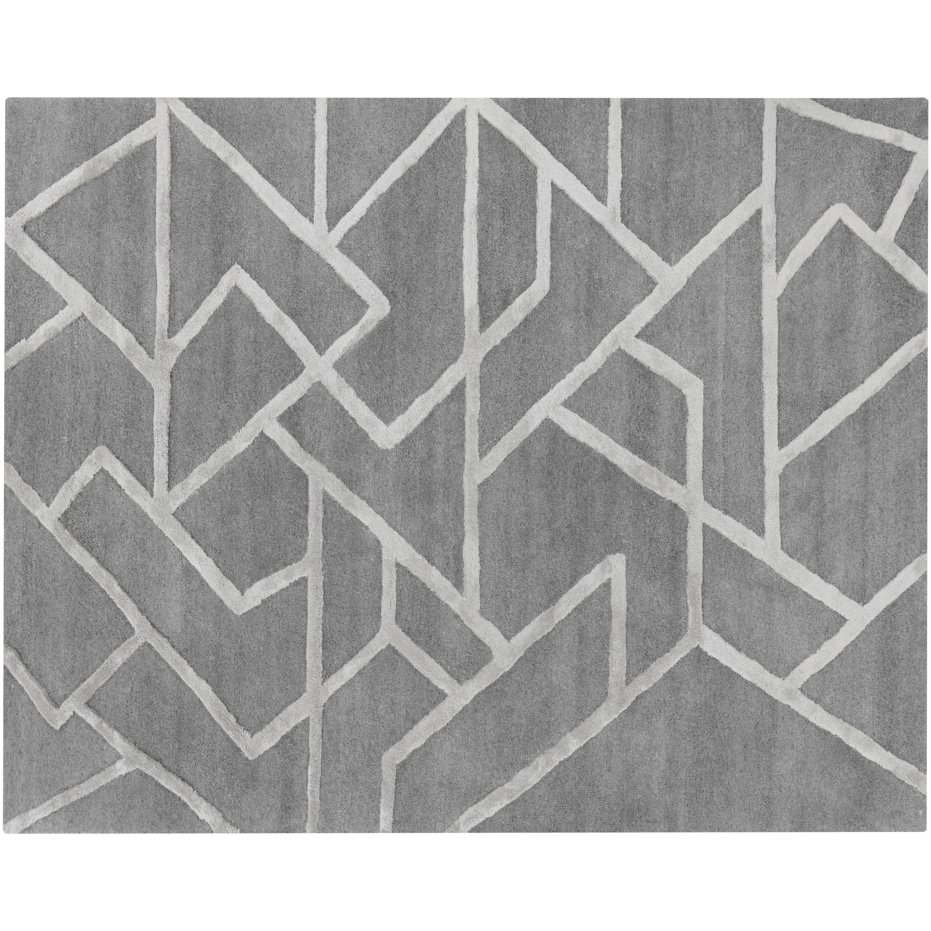 Zizi 120 X 96 inch Grey Indoor Hand-Tufted Rug, Hand-Tufted